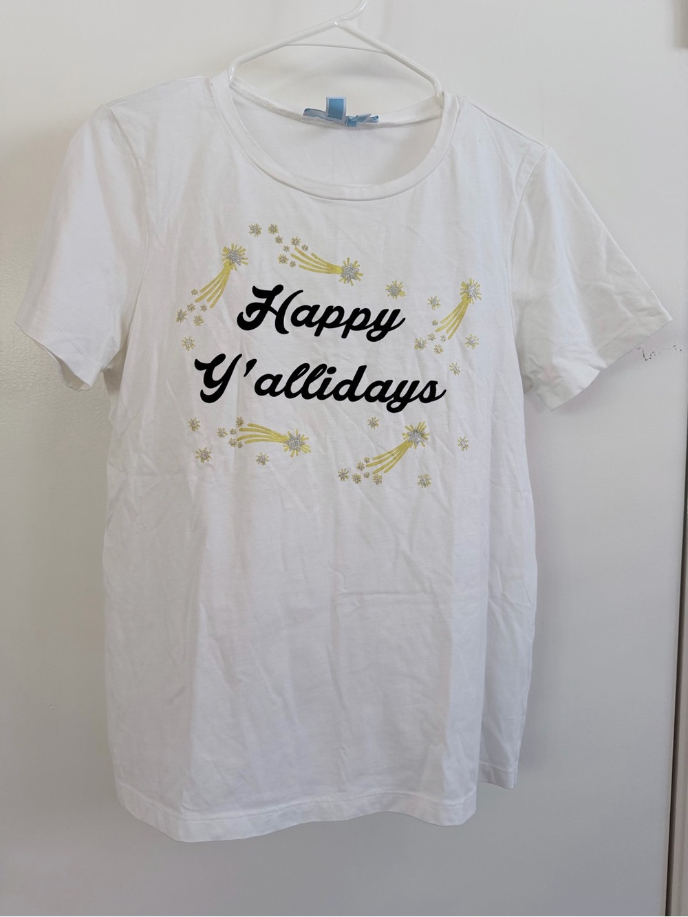 Draper James Happy Y'allidays White Holiday Graphic Tee